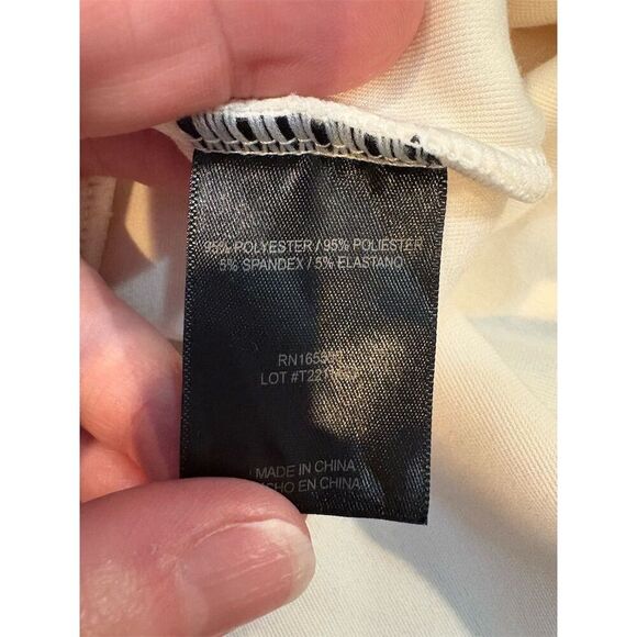 *3/$15 32 Degrees Women's Ivory Fleece Pullover M Snap Button Warm Top - Picture 9 of 11